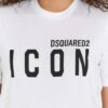 DSQUARED2 Biały t-shirt damski z logo icon