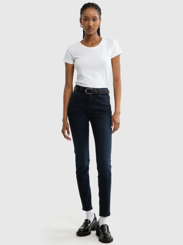 Jeansy damskie skinny granatowe Adela 730