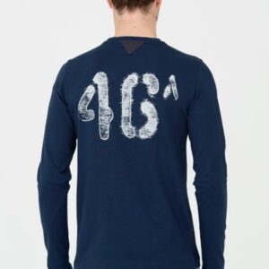 AERONAUTICA MILITARE Granatowy męski longsleeve bawełniany