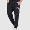 DOLCE & GABBANA Czarne męskie spodnie dresowe z dużym logo, Rozmiar 52