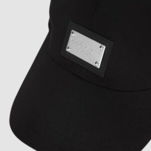 DOLCE & GABBANA Czarna czapka z daszkiem, Rozmiar 58