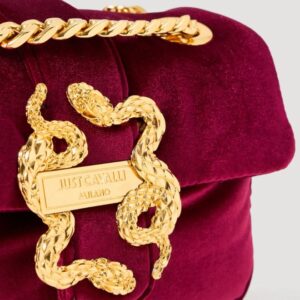 JUST CAVALLI Malinowa kopertówka Iconic Iconic Snakes Puffy - Style 3