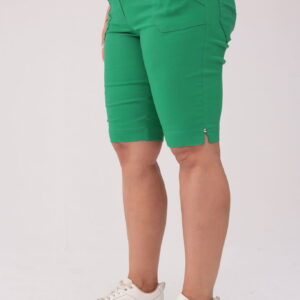 Komfortowe zielone spodnie bermudy PLUS SIZE XXL OVERSIZE