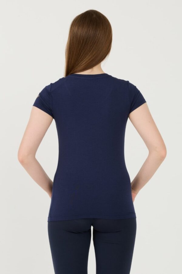 EA7 Granatowy damski t-shirt