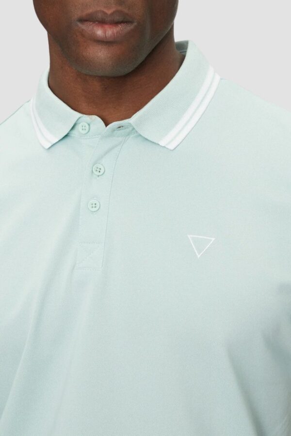 GUESS Zielone męskie polo Pique