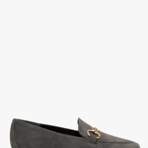 Szare mokasyny na płaskiej podeszwie