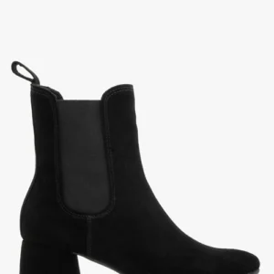 Welurowe sztyblety damskie na okrągłym obcasie