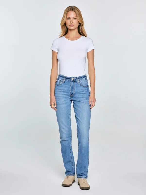 Jeansy damskie proste niebieskie Charlotte 485