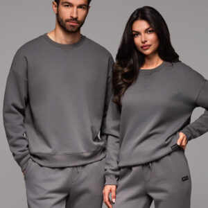 c76fb944f6cbda309af7451e7a96655f2dfd8956 Dresowa klasyczna bluza unisex z okrągłym dekoltem – szara V18