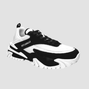 JUST CAVALLI Białe sneakersy FONDO GRUT DIS. 4