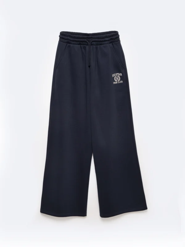 ca0d1b2797ecfa4975f4a87dd8c9deaad5450dbf Spodnie damskie dresowe wide granatowe Madelinap 403