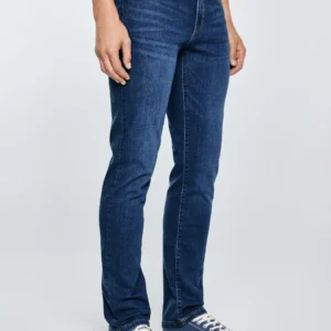 Jeansy męskie dopasowane granatowe Terry 490