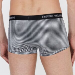 EMPORIO ARMANI Czarne bokserki w pepitkę 3 pack