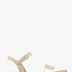 Platynowe płaskie sandały