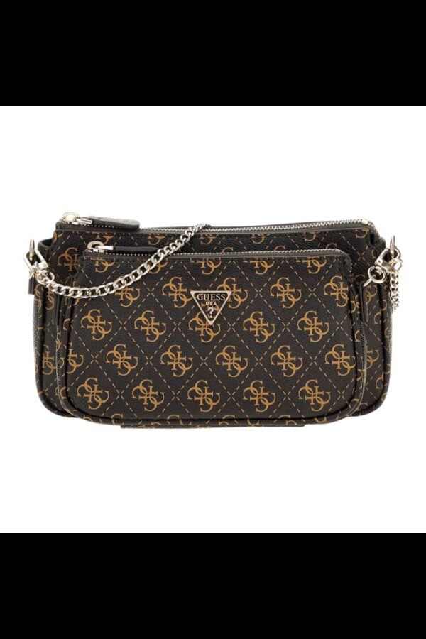 GUESS Brązowa kopertówka damska Noelle II