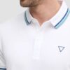 GUESS Białe męskie polo Pique