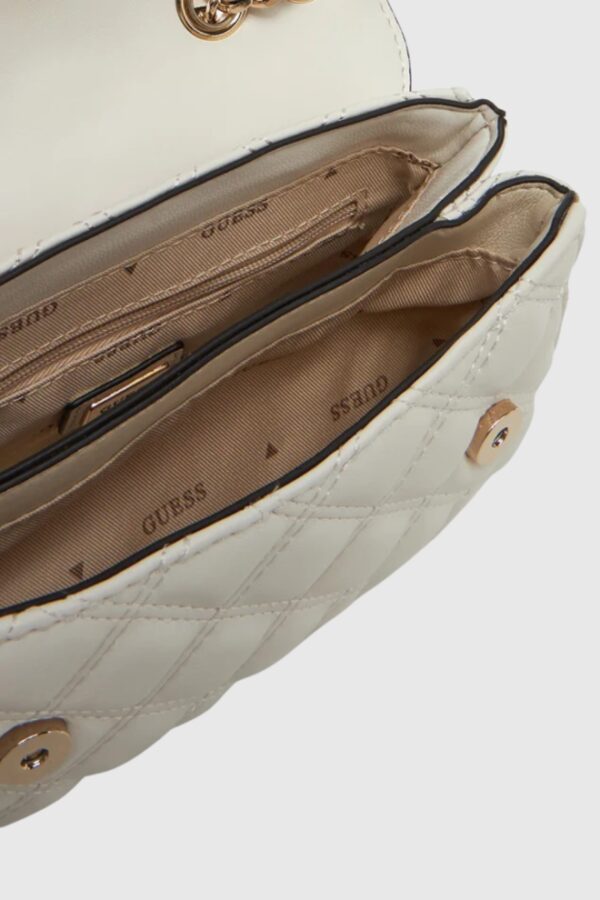 GUESS Biała kopertówka damska Giully