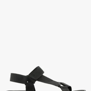 Szare sandały męskie z weluru