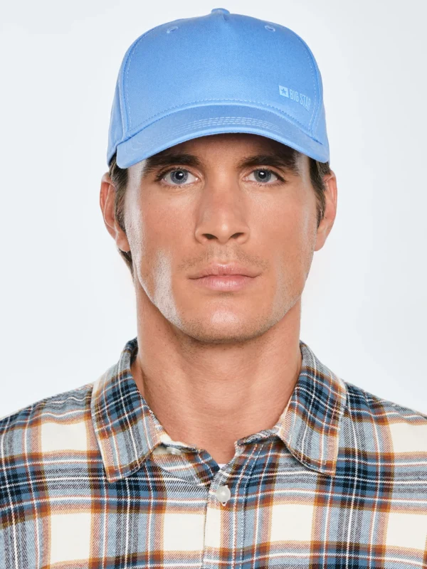 Czapka z daszkiem z delikatnym logo BIG STAR niebieska Facil 401