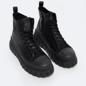 Trampki damskie wysokie czarne MM274625 906