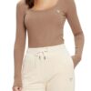 GUESS Brązowy damski longsleeve Colette