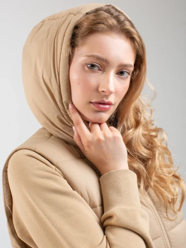 Kamizelka damska pikowana beżowa Pavla 801