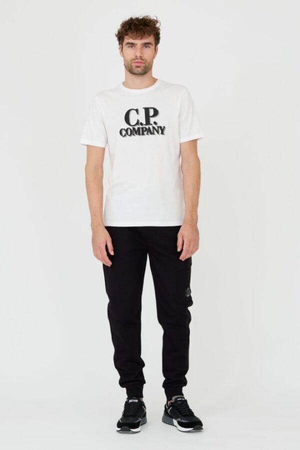 C.P. COMPANY Biały męski t-shirt Short Sleeve