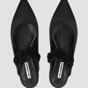KARL LAGERFELD Czarne damskie baleriny KERRIE