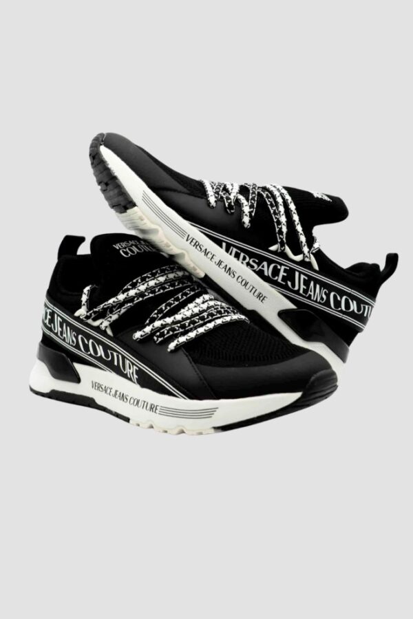 VERSACE JEANS COUTURE Czarne sneakersy męskie Fondo Dynamic Dis. Sa3