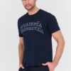 AERONAUTICA MILITARE Granatowy bawełniany męski t-shirt M.C