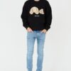 PALM ANGELS Czarna męska bluza Bear Crew