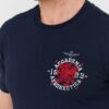 AERONAUTICA MILITARE Granatowy bawełniany męski t-shirt M.C