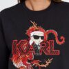 KARL LAGERFELD Czarna damska bluza ikonik lny