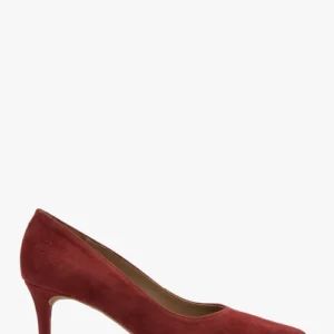 Bordowe czółenka damskie na obcasie