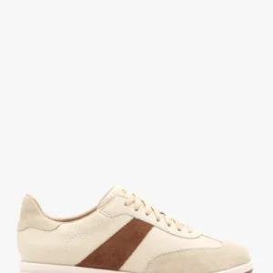 Beżowe półbuty damskie sznurowane sportowe