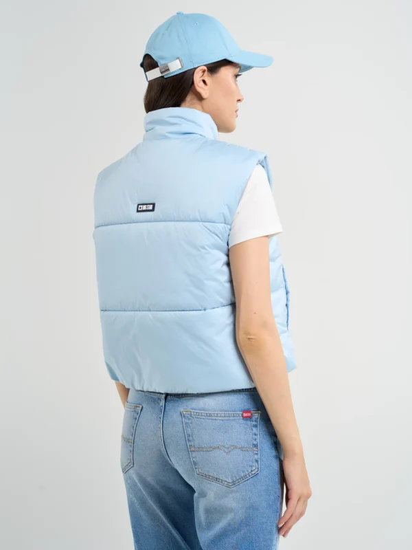 Kamizelka damska ocieplana błękitna Bonda 400