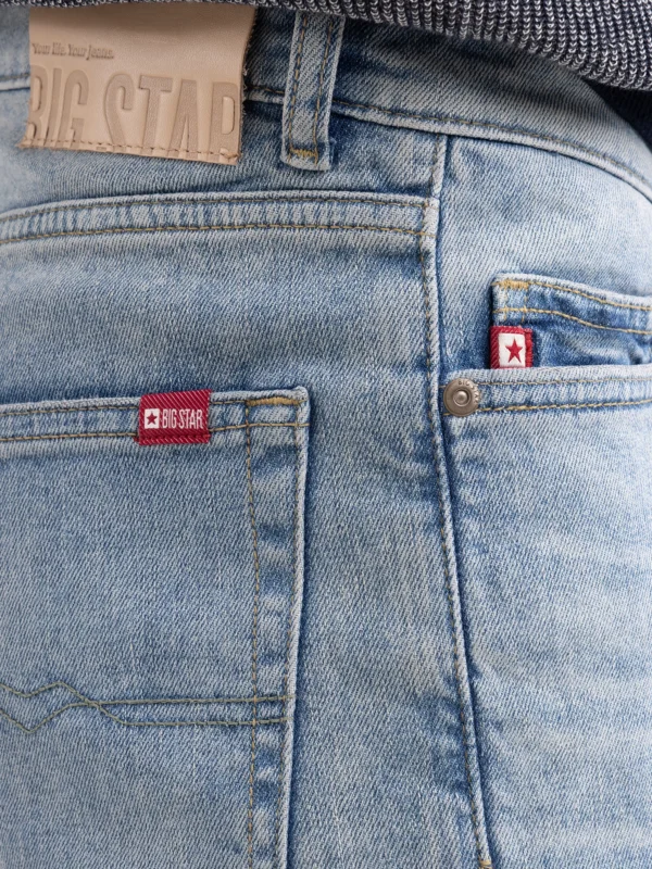 Jeansy męskie z prostą nogawką jasnoniebieskie Colt 123