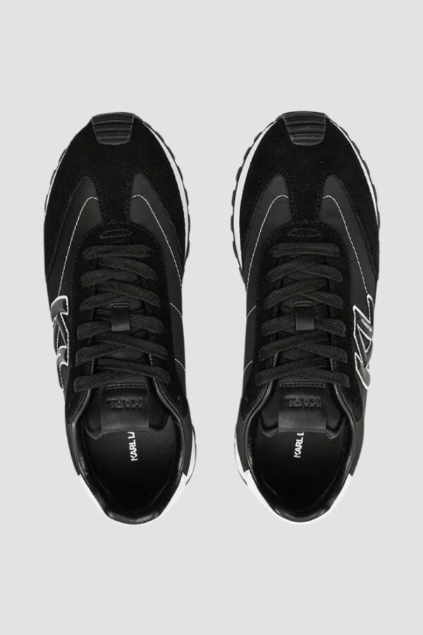 KARL LAGERFELD Czarne sneakersy męskie KAIRO KL Sidetrim Lo Mix