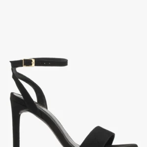 Czarne sandały na wysokiej szpilce