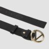 VALENTINO Czarny damski pasek Hampton