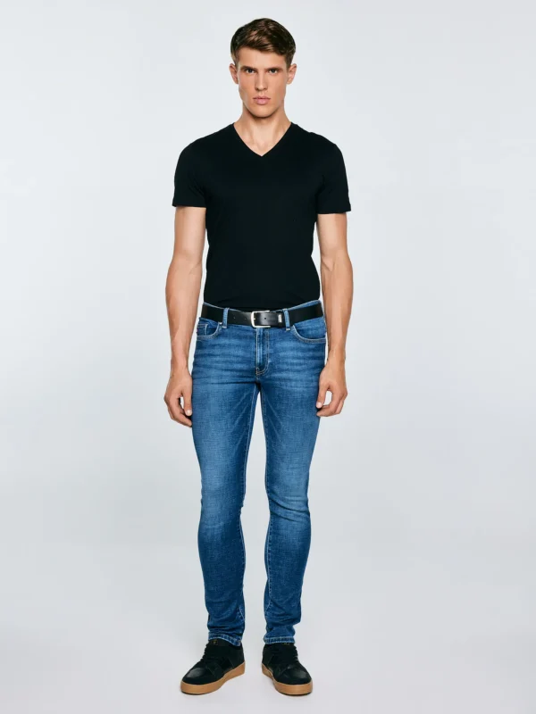 Koszulka męska typu slim czarna Basicov 906