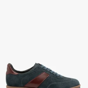 Granatowe sportowe półbuty z bordowymi elementami