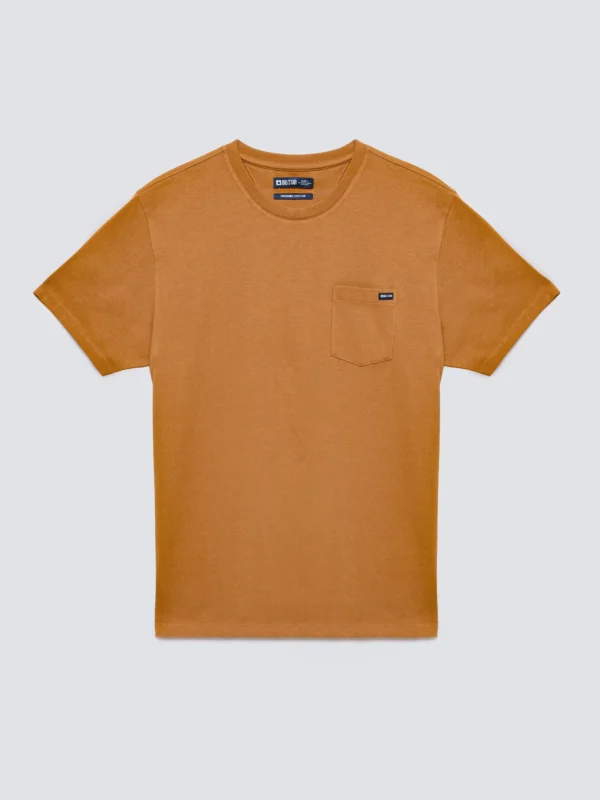 Koszulka męska z kieszonką brązowa Carbon 802