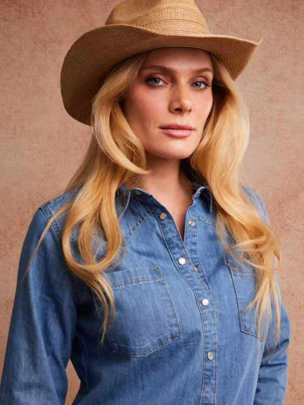 Kapelusz damski jasnobrązowy Texas 802
