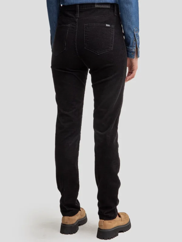 Spodnie damskie sztruks czarne Katrina High Waist Cord 907