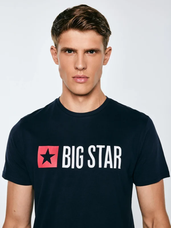 Koszulka męska z logo BIG STAR granatowa Quado 403