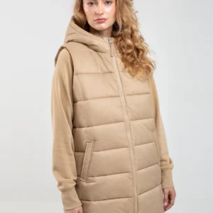 Kamizelka damska pikowana beżowa Pavla 801