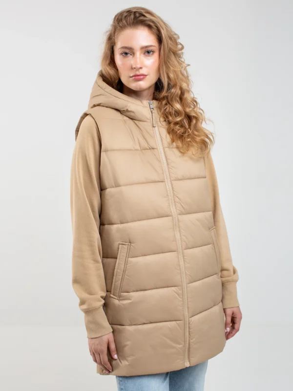 Kamizelka damska pikowana beżowa Pavla 801