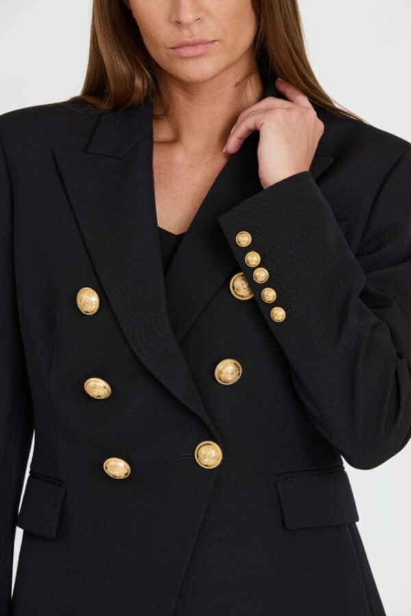 BALMAIN Czarna damska marynarka 6 Btn Gdp Jacket