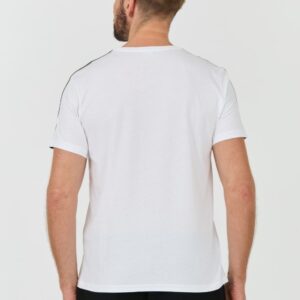 EMPORIO ARMANI Biały męski t-shirt bande logo